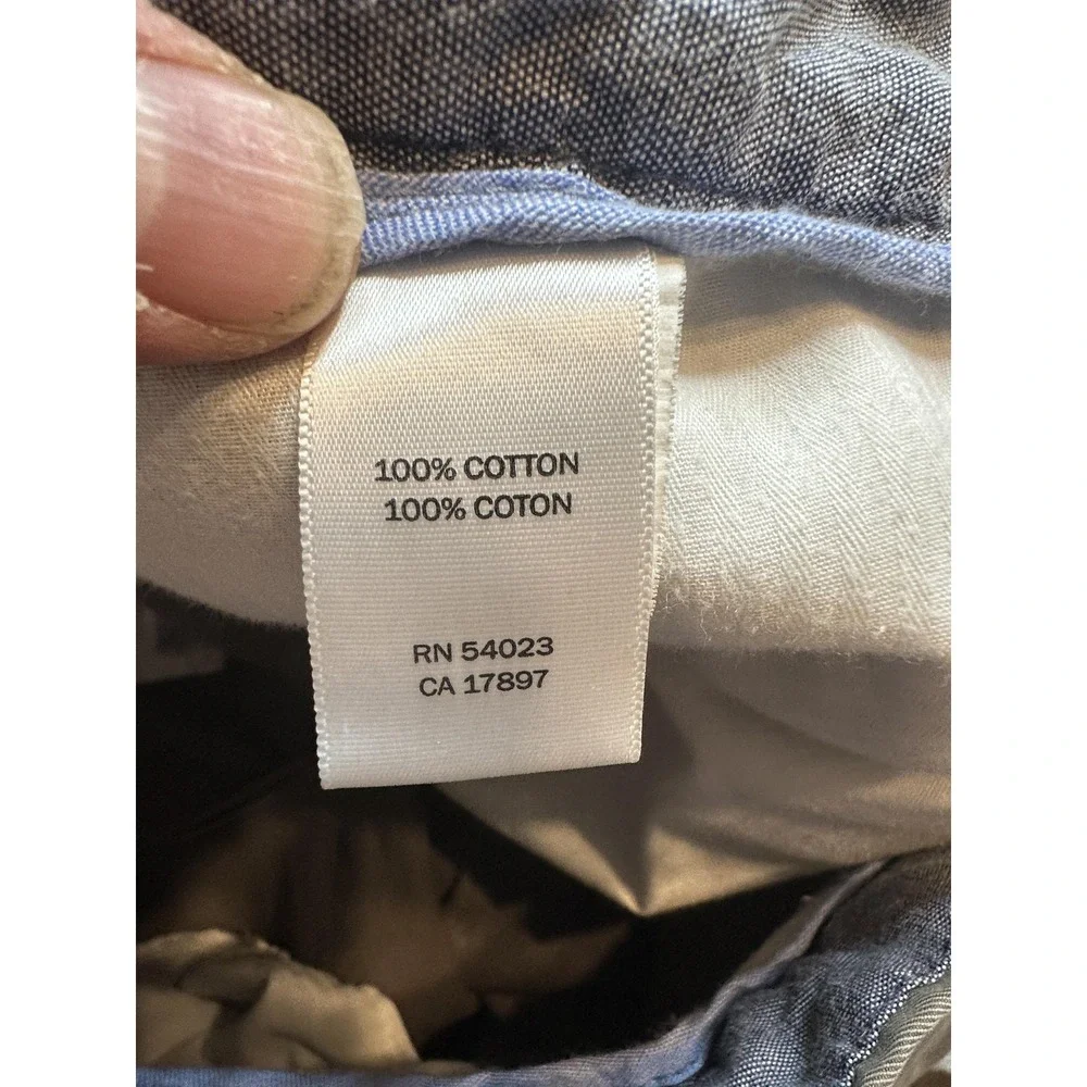 Banana Republic‎ Gavin Chino Pants Mens 33x34 (31x32) Gray Straight Fit Cotton